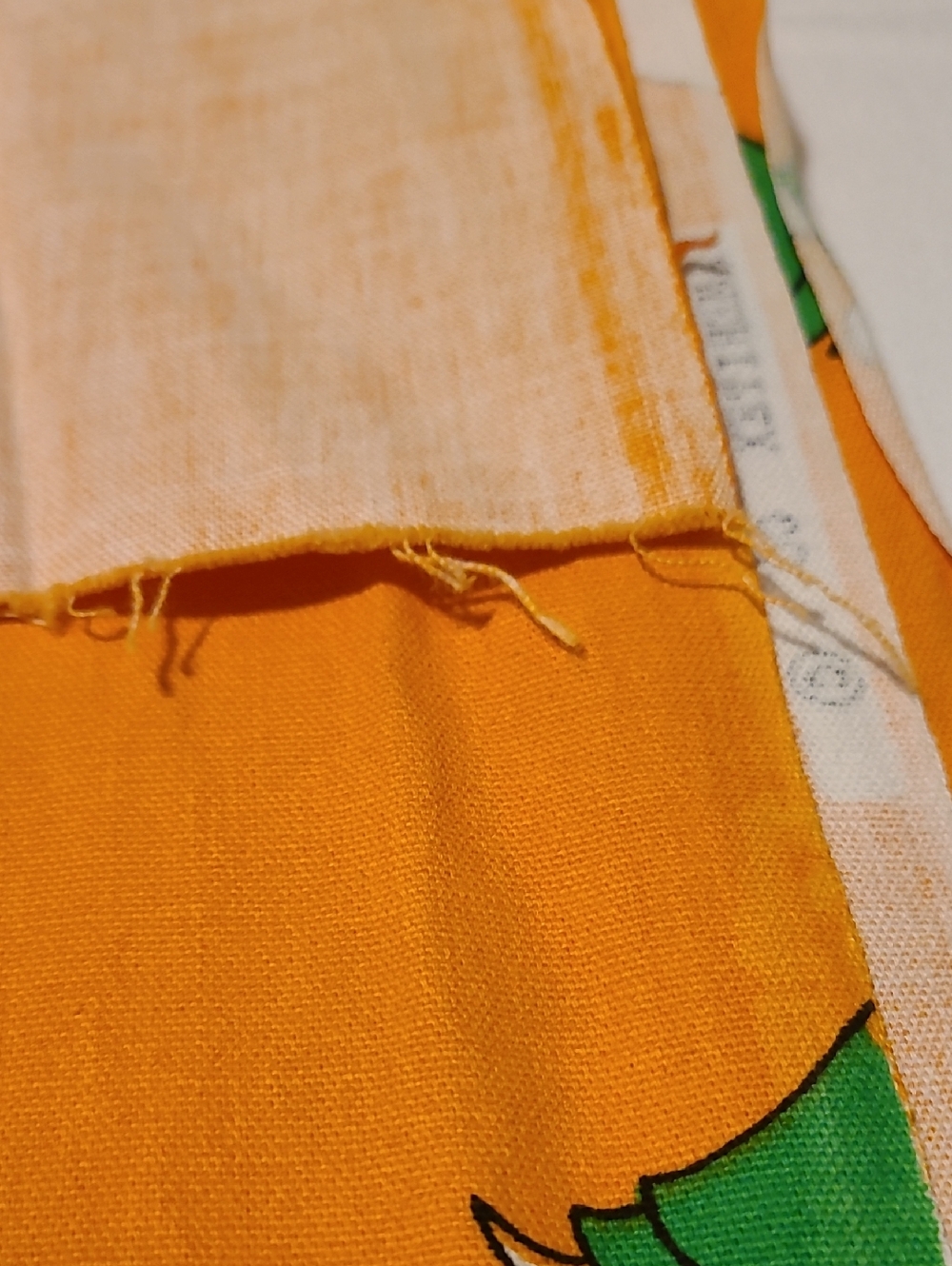 Vintage Turtle Fabric Cotton, Orange Green Thick Ameritex Co. - Picture 5 of 10